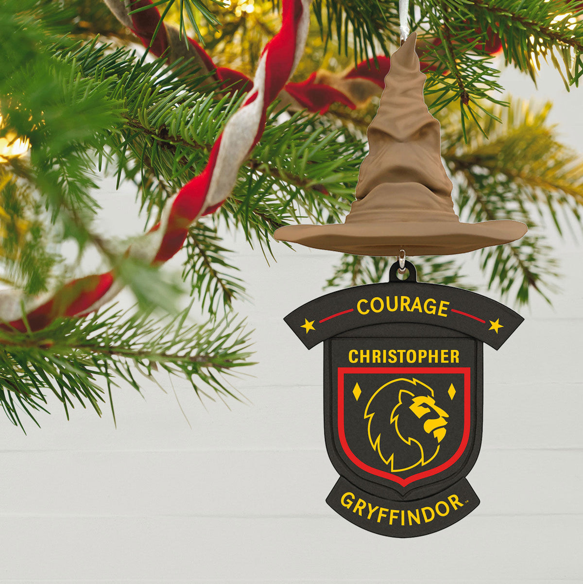 Harry Potter™ Sorting Hat House Trait Personalized Ornament, Custom Text