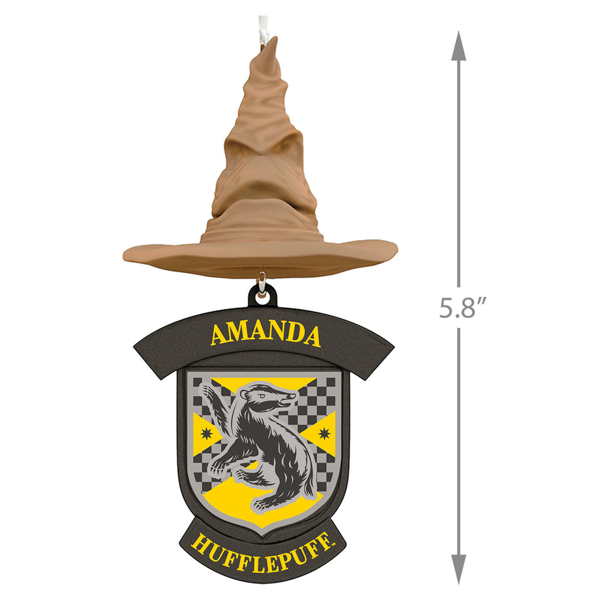 Harry Potter™ Sorting Hat Personalized Text Ornament, Hufflepuff™