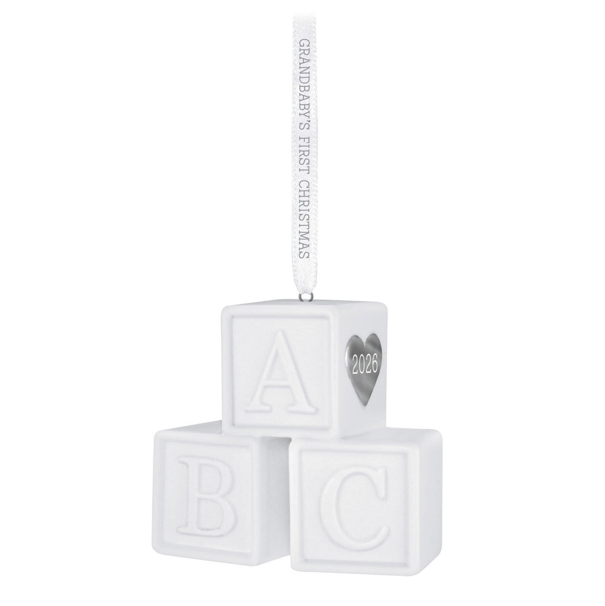 Grandbaby's First Christmas Blocks 2026 Porcelain Ornament