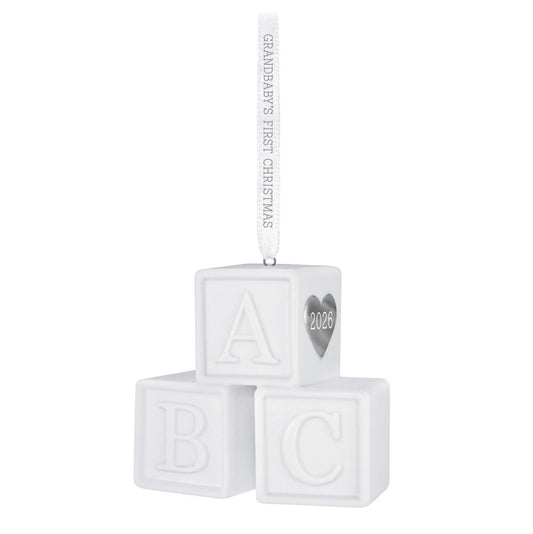 Grandbaby's First Christmas Blocks 2026 Porcelain Ornament