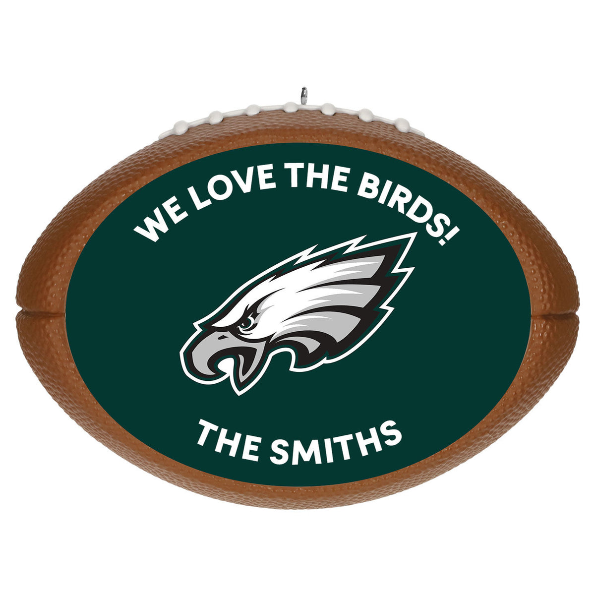 NFL Philadelphia Eagles Football Personalized Ornament, Custom Text