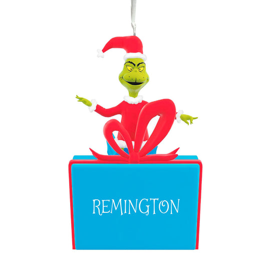 Dr. Seuss's How the Grinch Stole Christmas!™ on Present Personalized Ornament, Custom Text
