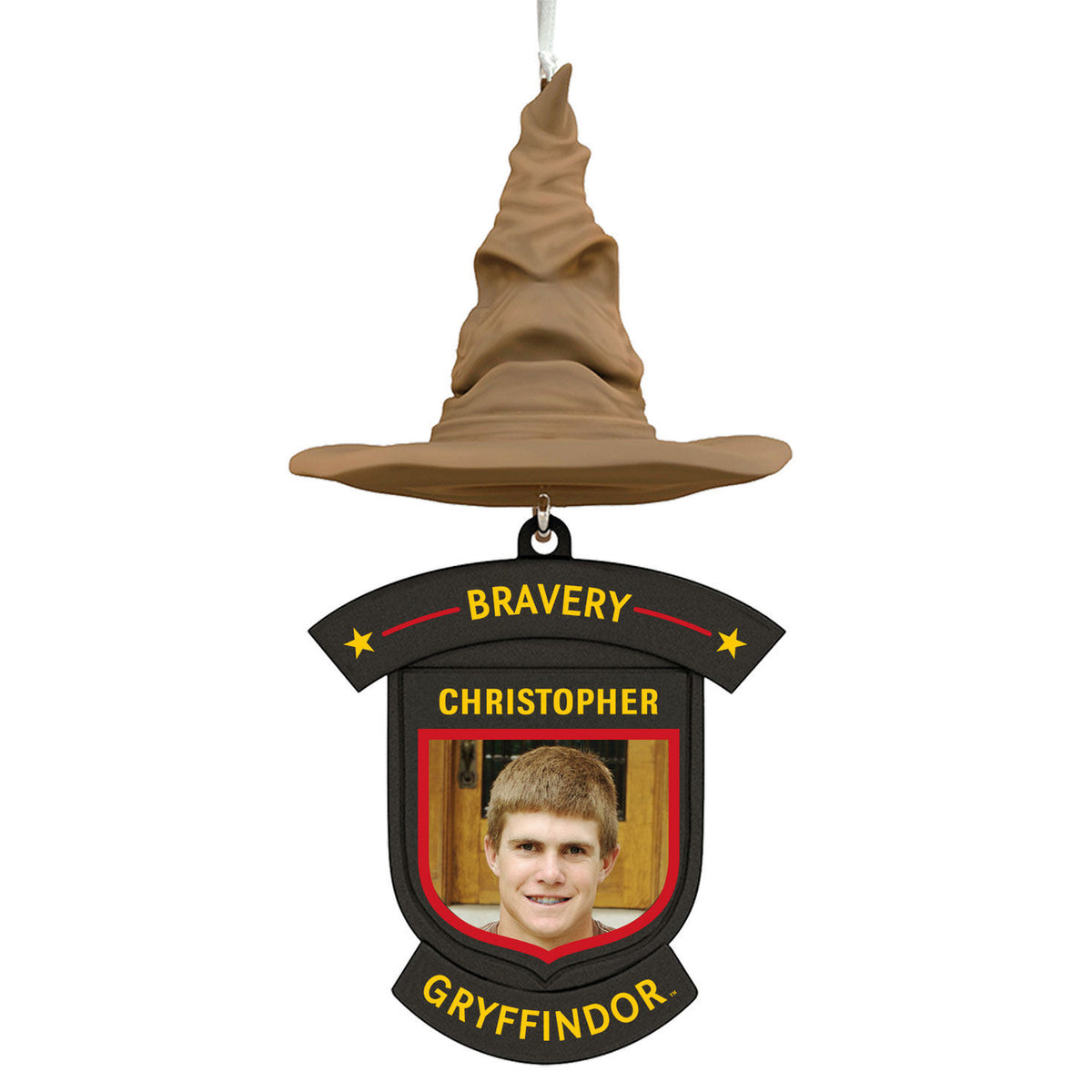 Harry Potter™ Sorting Hat House Trait Personalized Ornament, Custom Photo and Text