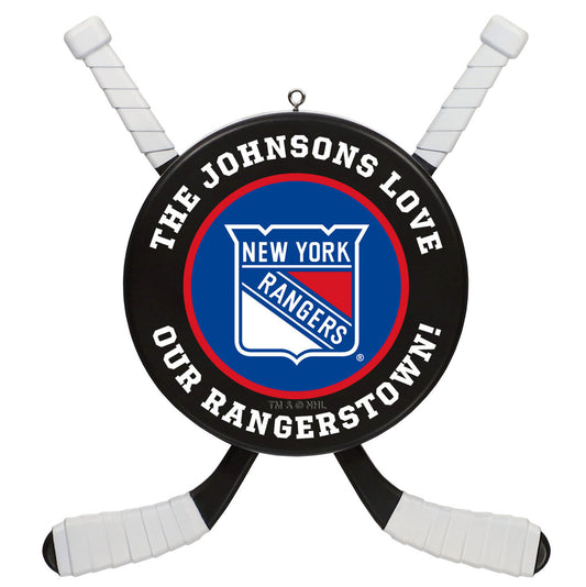 NHL New York Rangers® Hockey Personalized Ornament, Custom Text