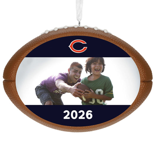 NFL Chicago Bears Football Personalized Ornament, Custom Photo and Text