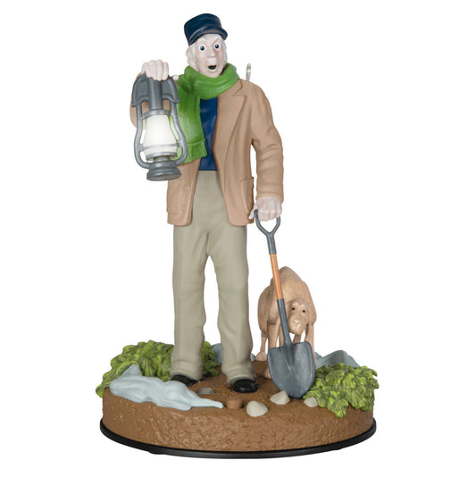 Disney The Haunted Mansion Collection The Caretaker and His Dog Ornament With Light and Sound