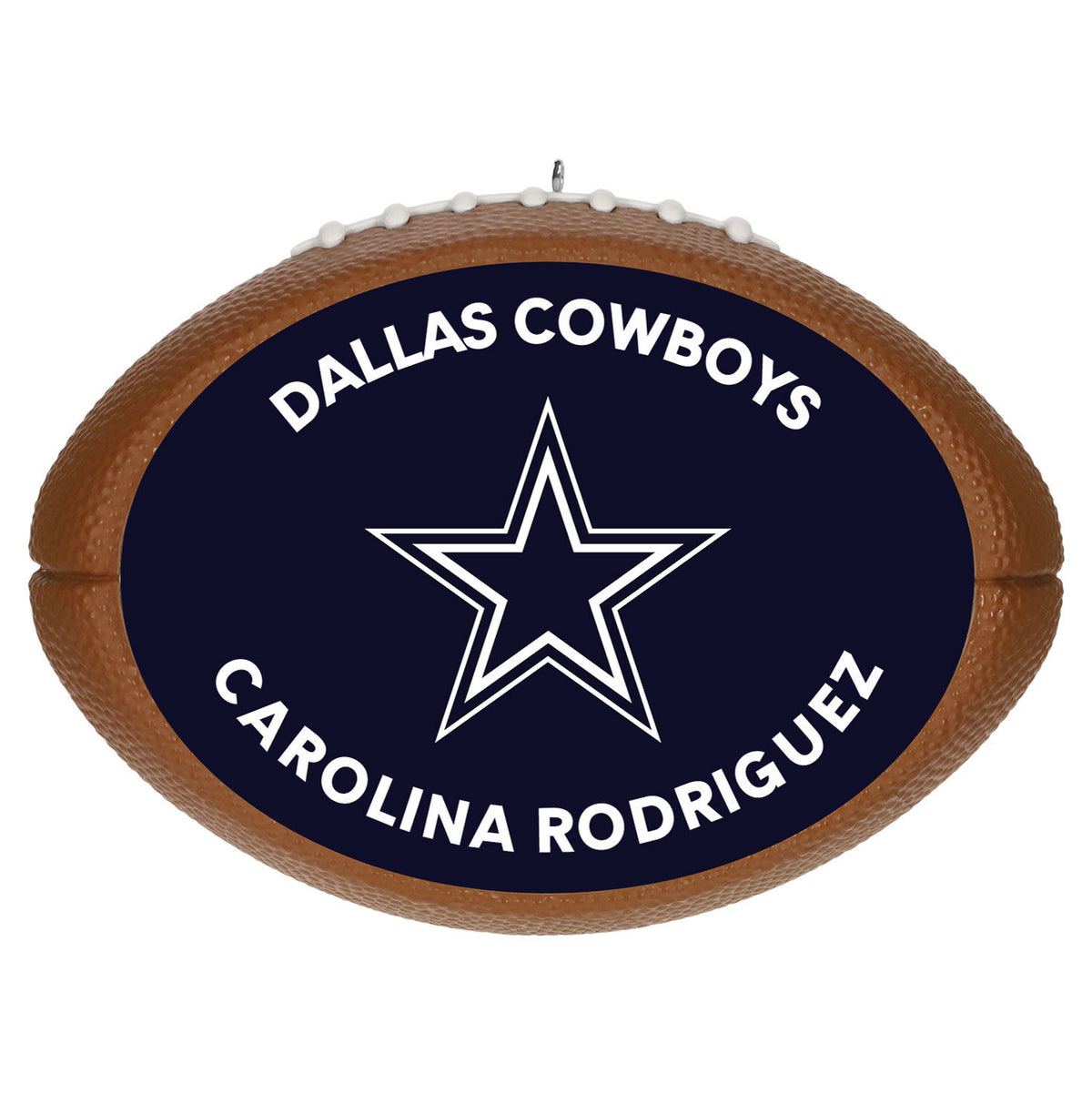 NFL Dallas Cowboys Football Personalized Ornament, Custom Text