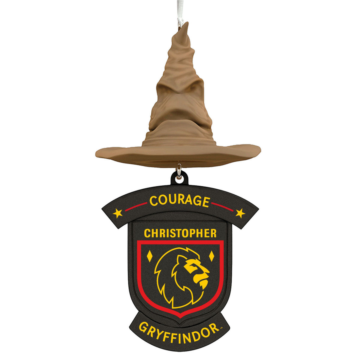 Harry Potter™ Sorting Hat House Trait Personalized Ornament, Custom Text