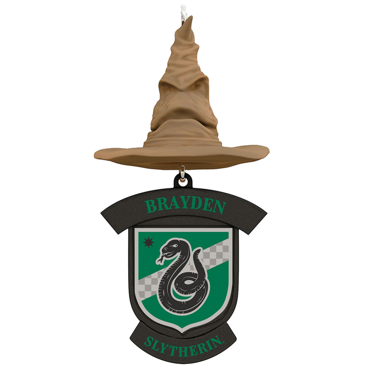 Harry Potter™ Sorting Hat Personalized Text Ornament, Slytherin™
