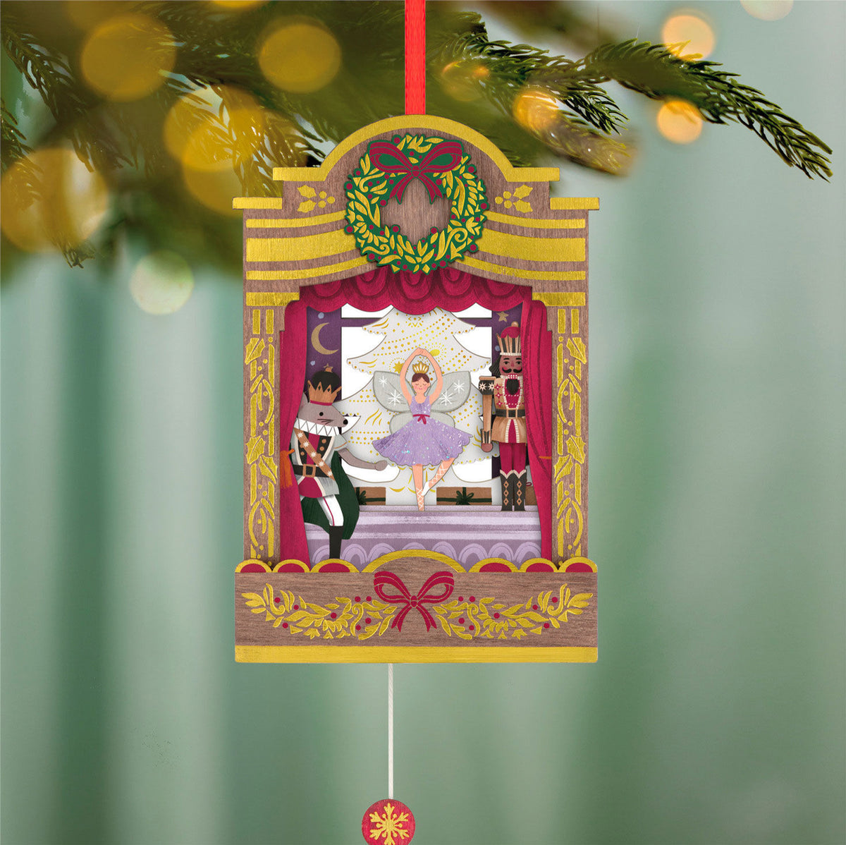 The Nutcracker Ballet Musical Papercraft Ornament With Motion