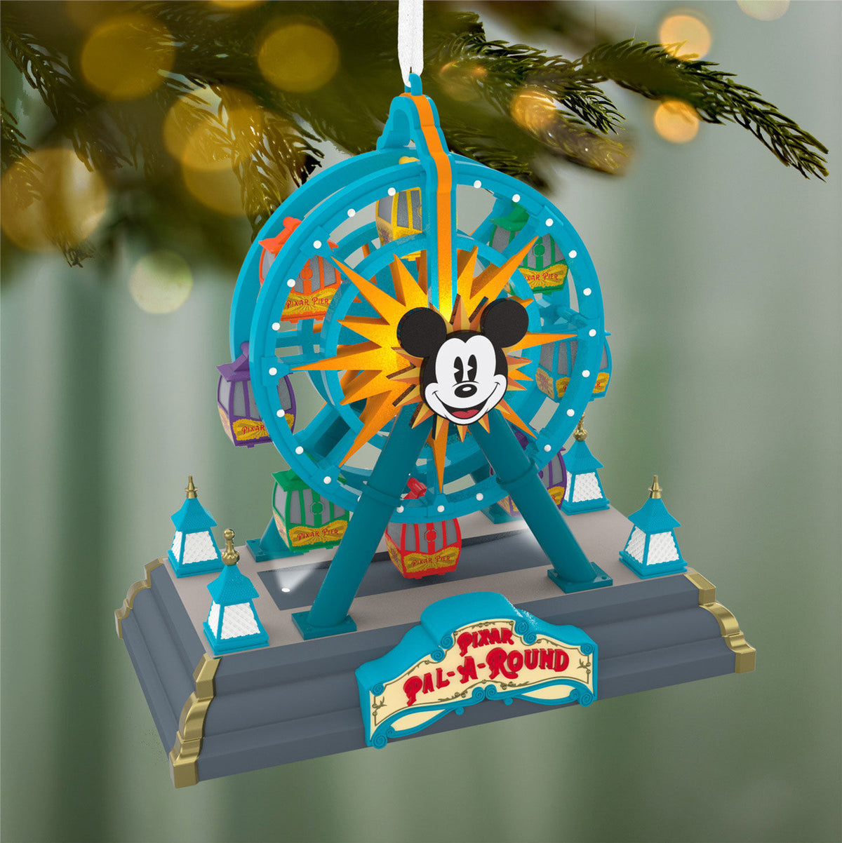 Disney California Adventure Park 25th Anniversary Pixar Pal-A-Round Ornament With Light